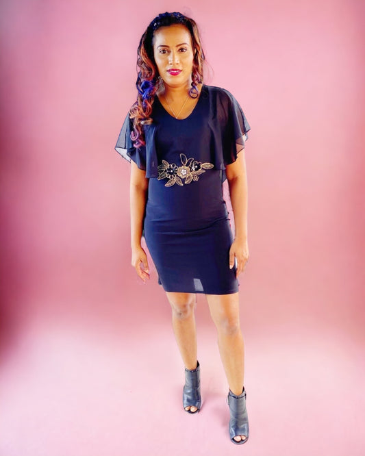 Dark Purple Sheath Dress